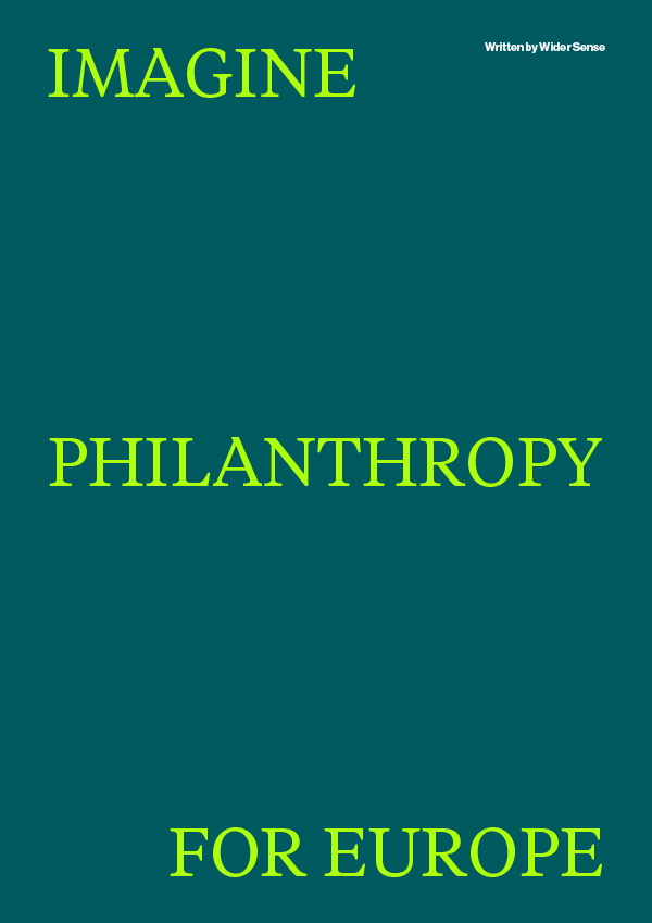 Titelblatt der Studie „Imagine Philanthropy for Europe“