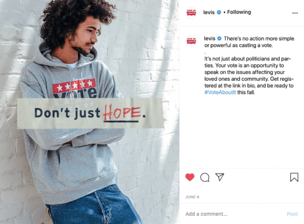 Levis Kampagne Vote About it.